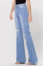 Load image into Gallery viewer, Cello Jeans Stripe High Rise Super Flare